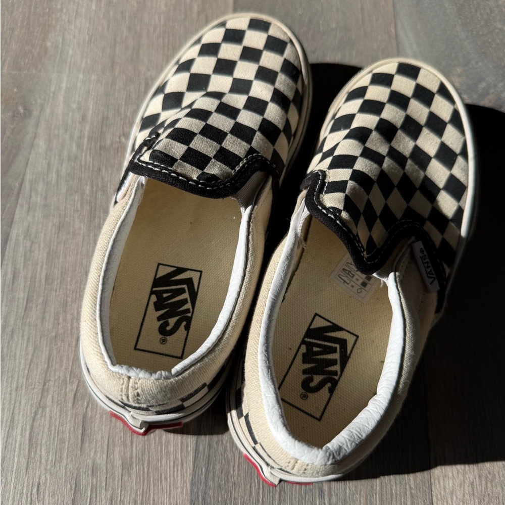 Vans Black and White Checkerboard Slip-Ons - Picture 2 of 6